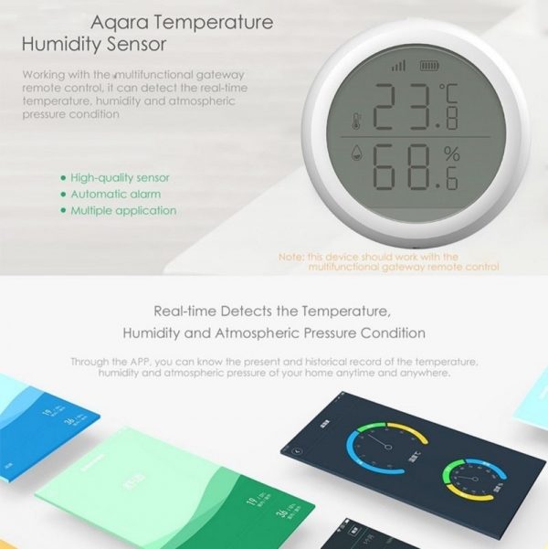 Cảm biến nhiệt độ và độ ẩm Tuya Zigbee có màn hình LCD